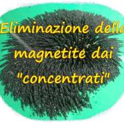 Eliminazione della magnetite dai concentrati